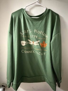 Stars Hollow Connecticut Green Crewneck Sweater